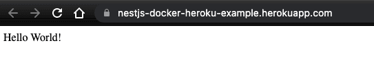 deployed heroku application