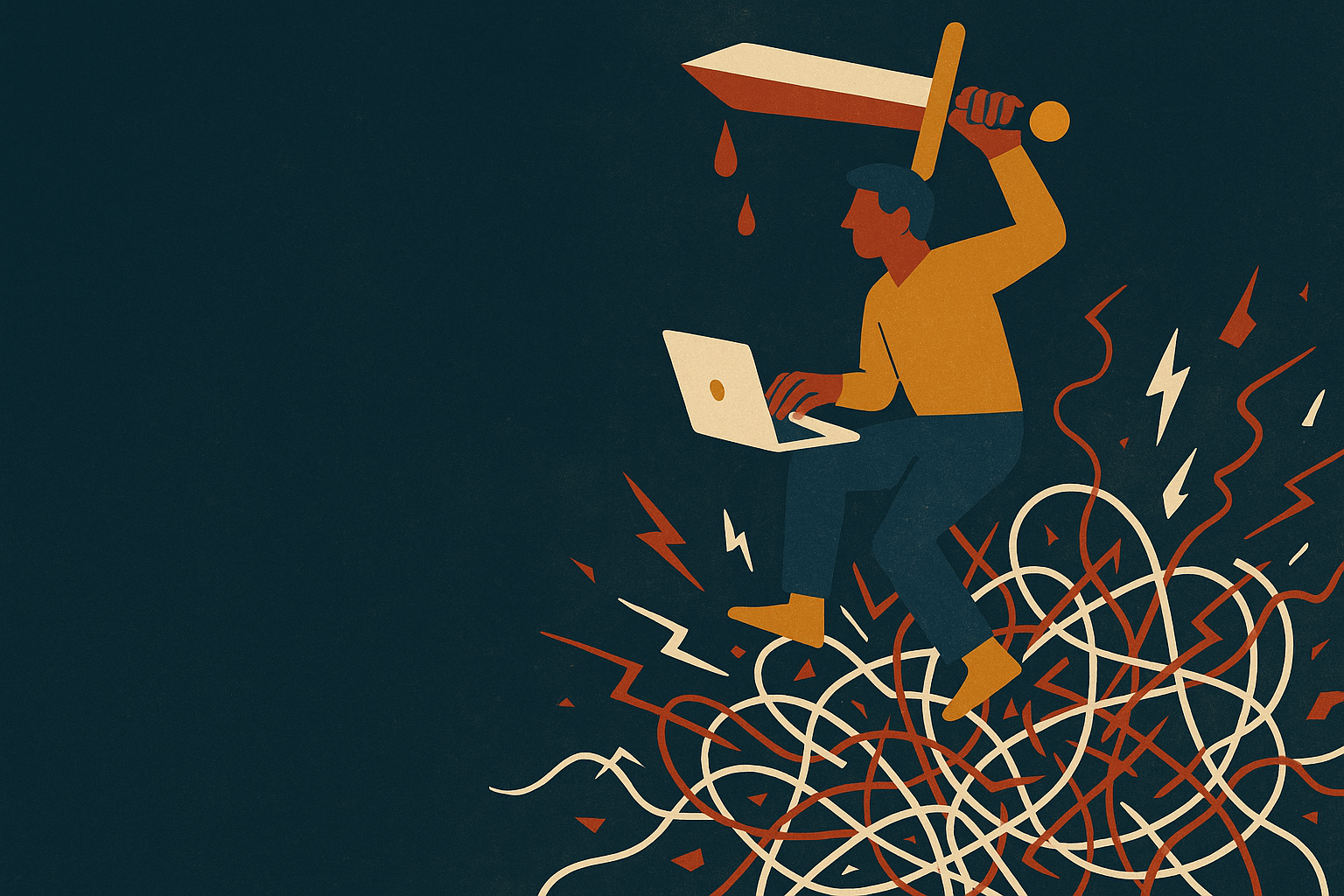 Cover illustration for "Be Shamelessly Cutting Edge".