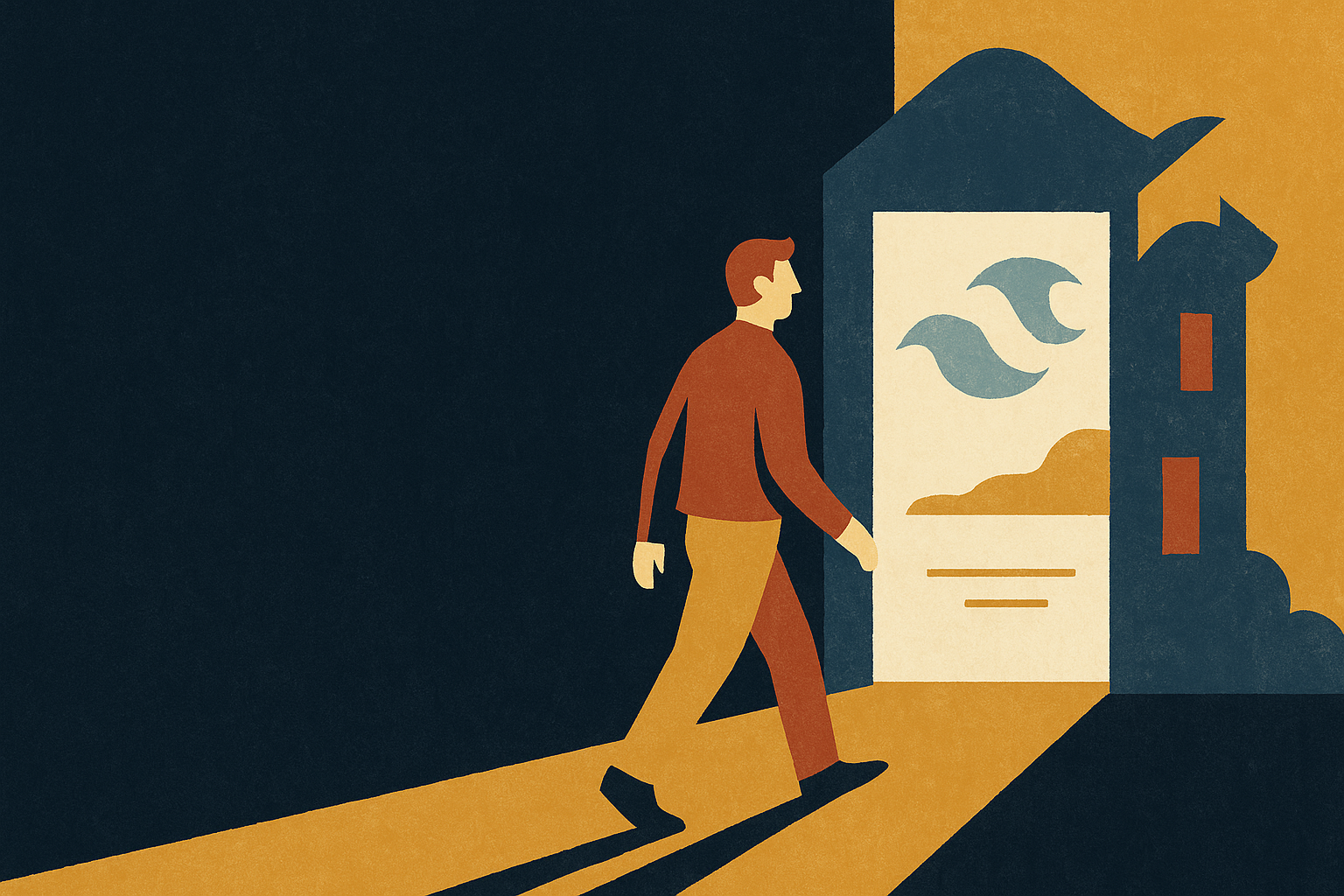 Cover illustration for "Next.js and TailwindCSS Made Me Want to Write Front-End Code".